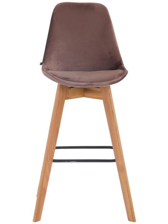 Sada 2 barových stoličiek Metz velvet natural, hnedá