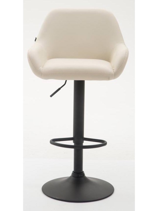 Sada 2 barových stoličiek Braga z umelej kože, krémová