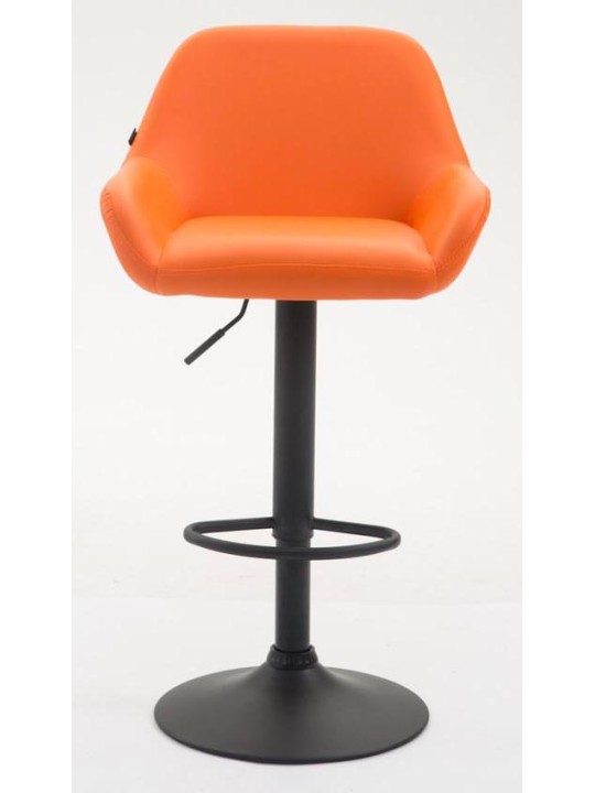 Sada 2 barových stoličiek Braga z umelej kože, oranžová