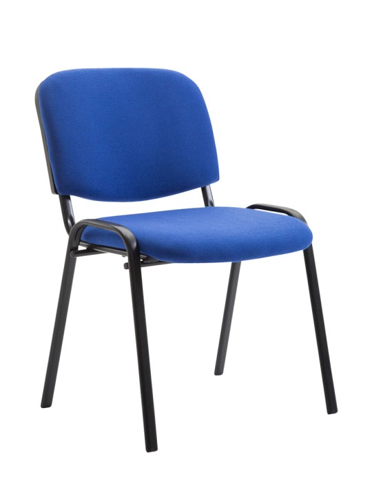 Sada 4 návštevníckych stoličiek Ken tkanina, modrá