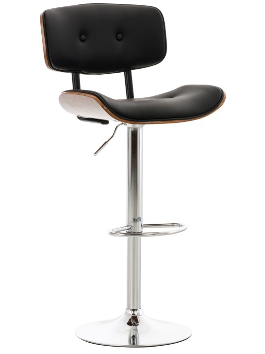 Barová stolička Sarnia umelá koža, orech/čierna