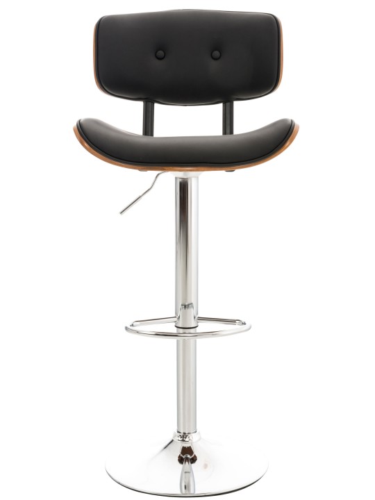 Barová stolička Sarnia umelá koža, orech/čierna