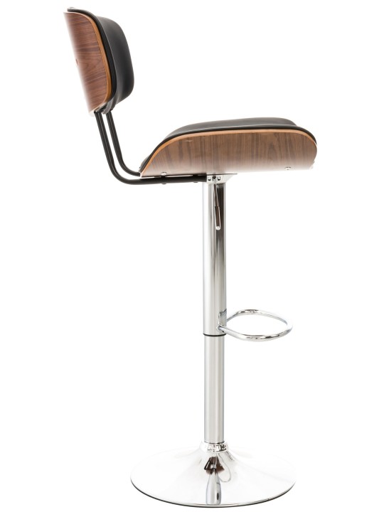 Barová stolička Sarnia umelá koža, orech/čierna