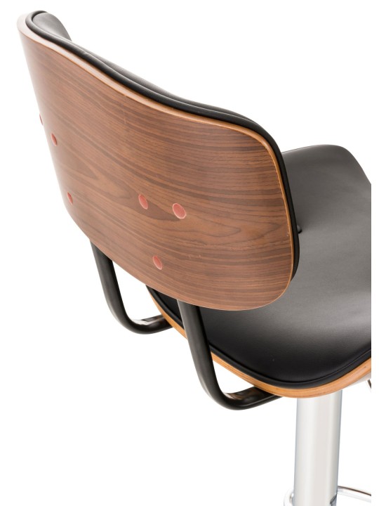 Barová stolička Sarnia umelá koža, orech/čierna