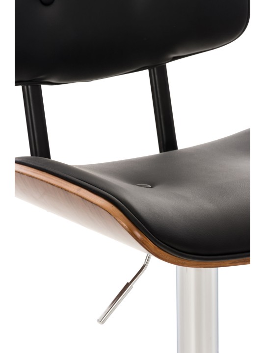 Barová stolička Sarnia umelá koža, orech/čierna