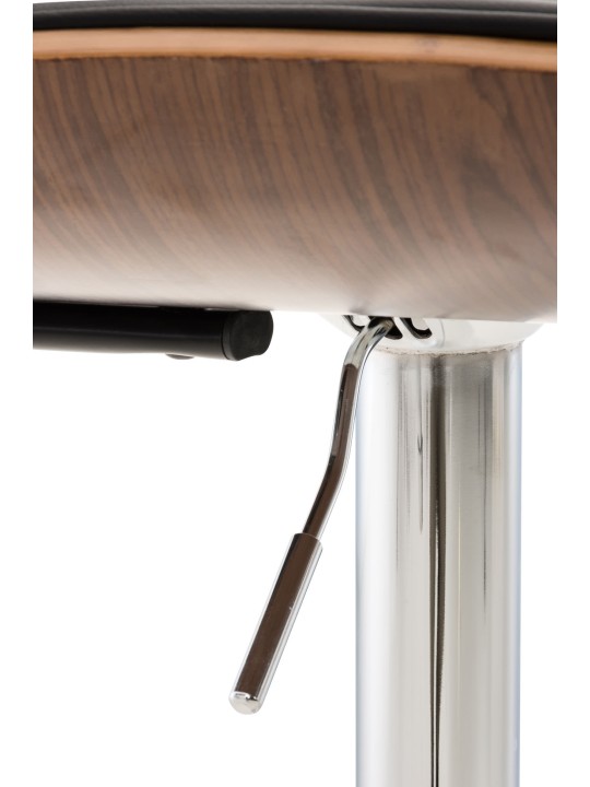 Barová stolička Sarnia umelá koža, orech/čierna