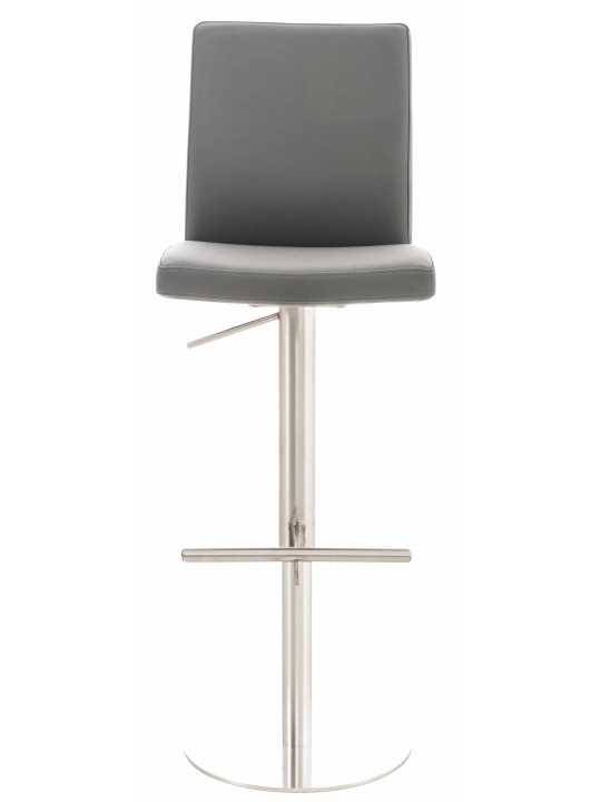 Barová stolička Cadiz z umelej kože nerez, sivá