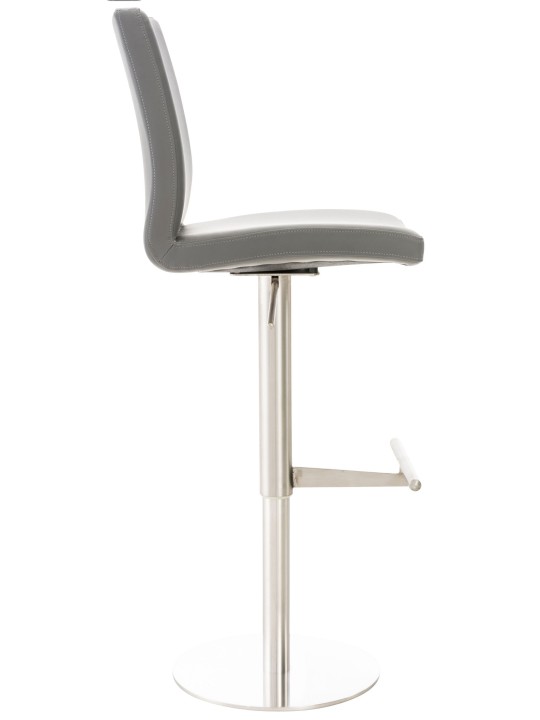 Barová stolička Cadiz z umelej kože nerez, sivá