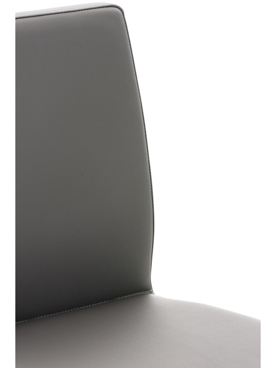 Barová stolička Cadiz z umelej kože nerez, sivá