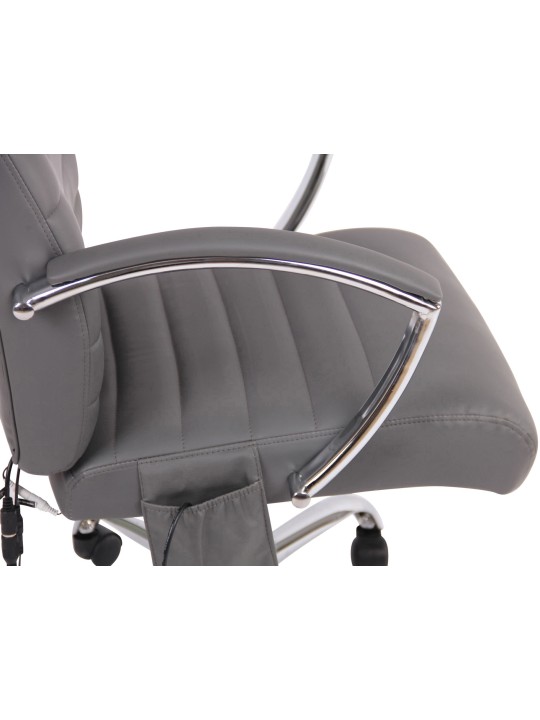 Kancelárske kreslo Valais z umelej kože s masážnou funkciou, sivá