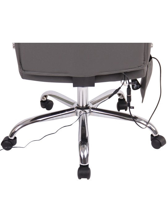 Kancelárske kreslo Valais z umelej kože s masážnou funkciou, sivá