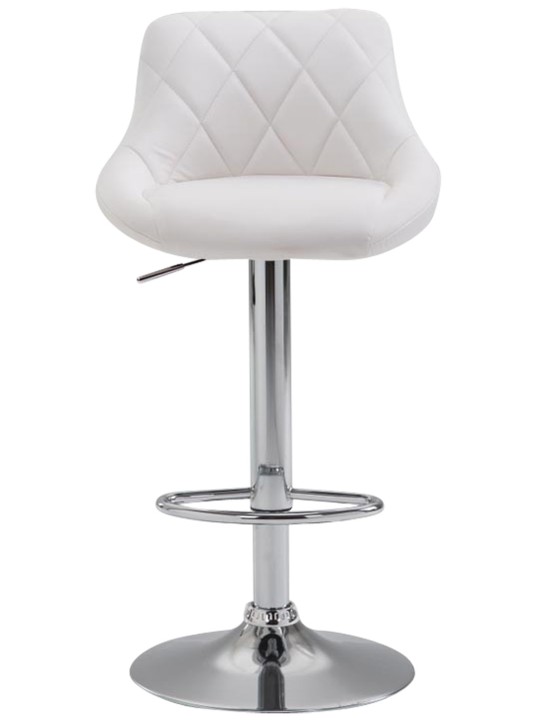 Sada 2 barových stoličiek Lazio z umelej kože C, biela