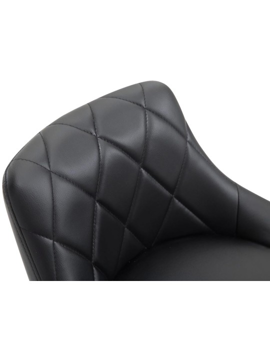 Sada 2 barových stoličiek Lazio z umelej kože C, čierna