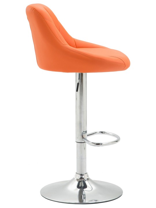 Sada 2 barových stoličiek Lazio z umelej kože C, oranžová