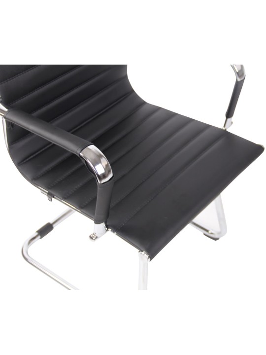 Kreslo pre návštevy Balve imitácia kože, čierna