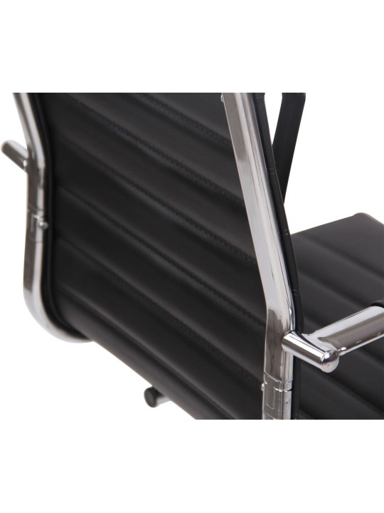 Kreslo pre návštevy Balve imitácia kože, čierna