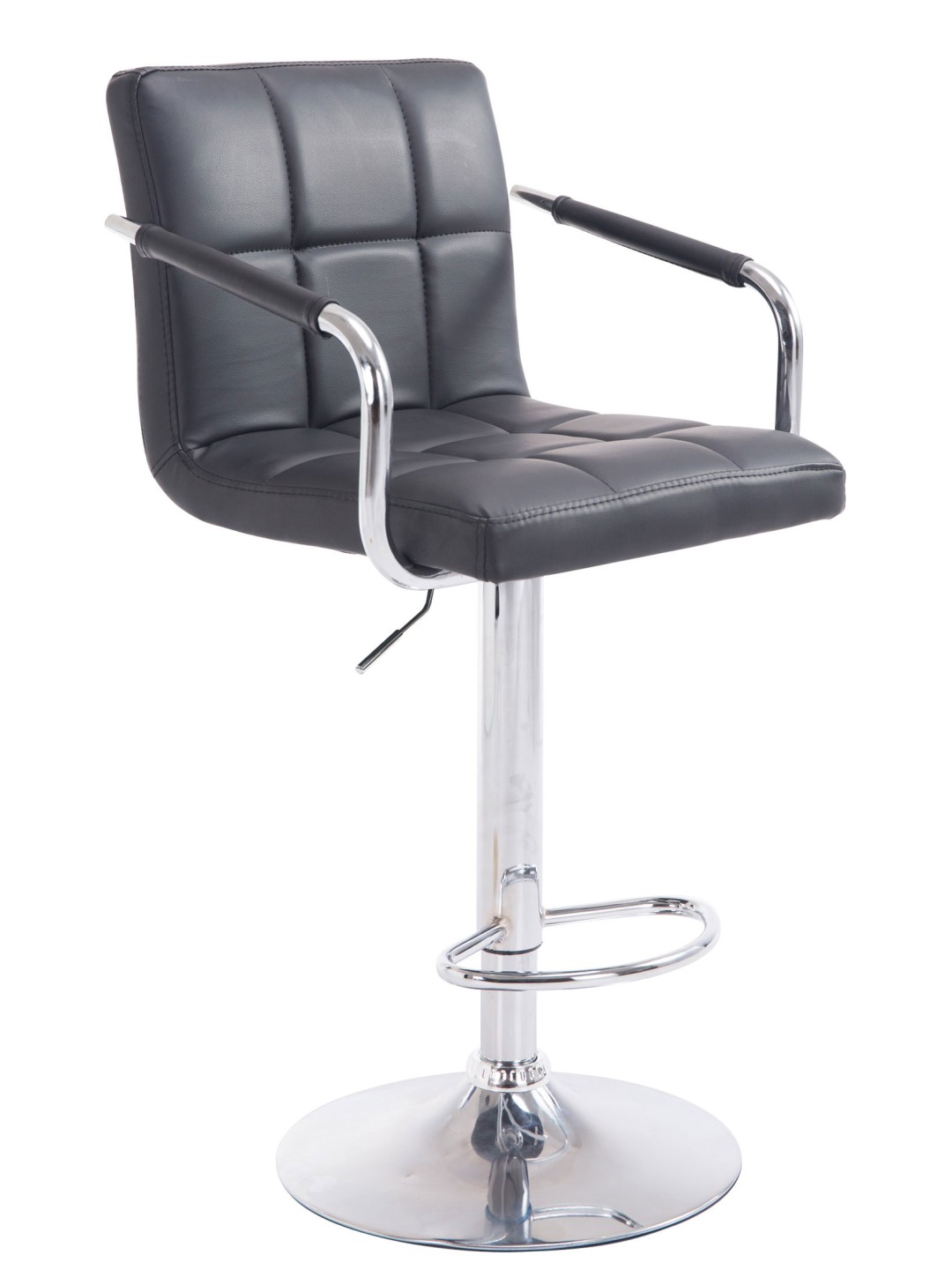 Barová stolička Lucy V2 chróm, čierna