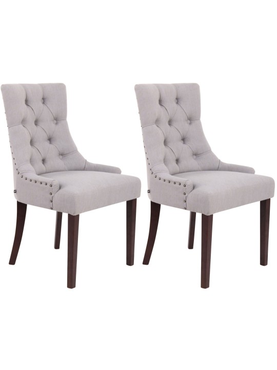 Súprava 2 jedálenských stoličiek Aberdeen látka starožitná, sivá Súprava 2 jedálenských stoličiek Aberdeen látka starožitná, sivá