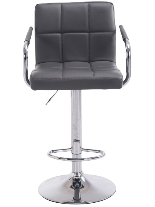 Barová stolička Lucy V2 chróm, sivá