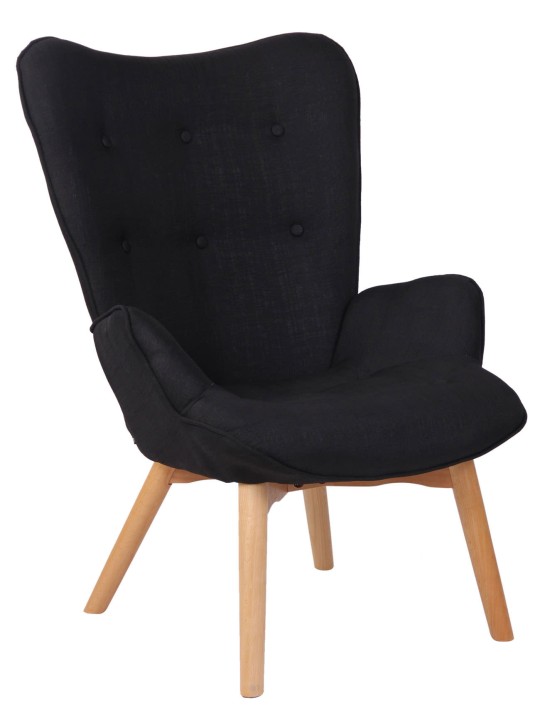 Lehátko látka Durham, čierna