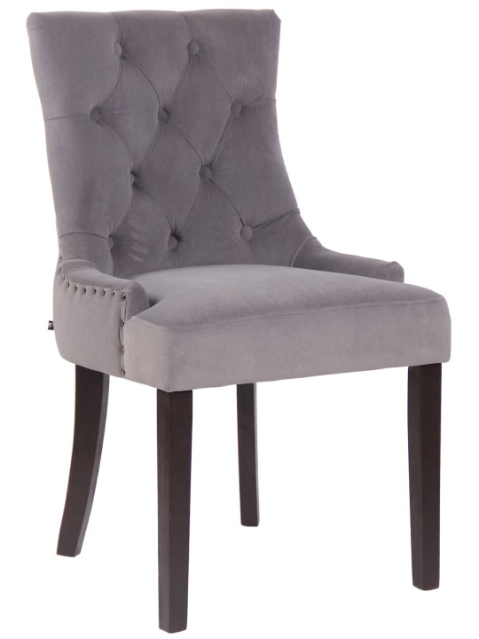 Jedálenská stolička Aberdeen velvet antique, sivá