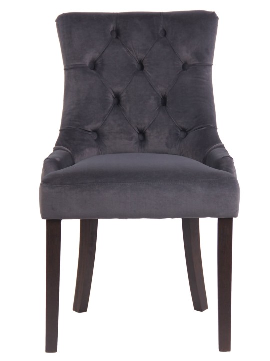 Jedálenská stolička Aberdeen velvet antique, tmavosivá