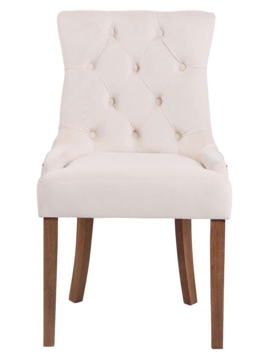 Jedálenská stolička Aberdeen velvet antique-light, krémová Jedálenská stolička Aberdeen velvet antique-light, krémová