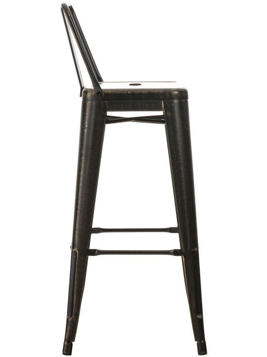 Sada 2 barových stoličiek Mason, čierna-zlatá