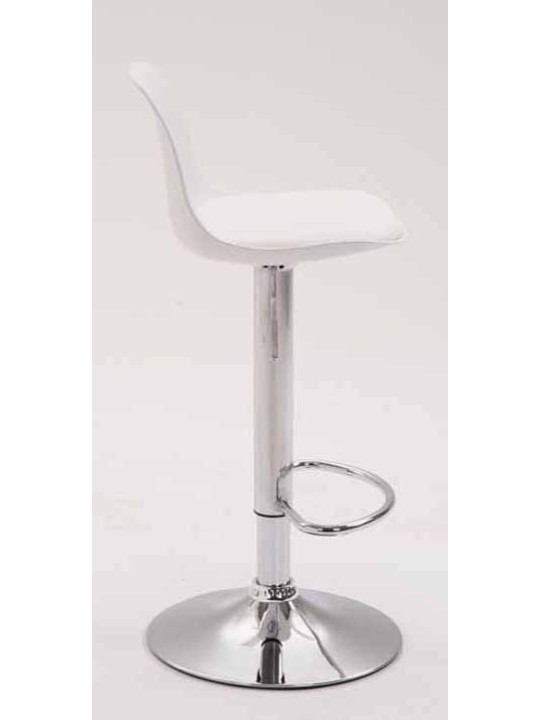 Sada 2 barových stoličiek Kiel plast chróm, biela