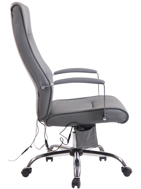 Kancelárske kreslo z umelej kože Portland s masážnou funkciou, sivá