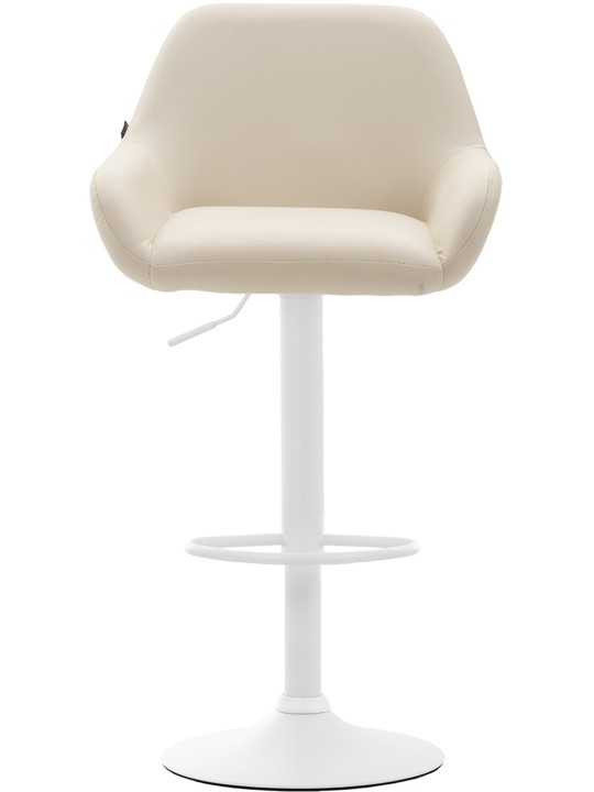 Barová stolička Braga z umelej kože, krémová