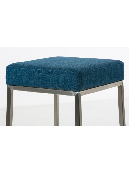 Sada 2 barových stoličiek Montreal 85 látka nerez, modrá