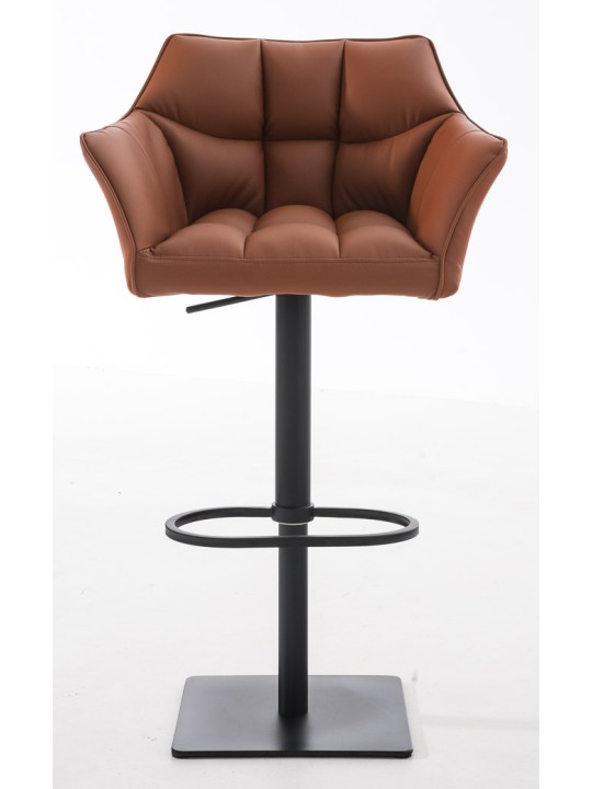 Sada 2 barových stoličiek Damaso z umelej kože, svetlohnedá