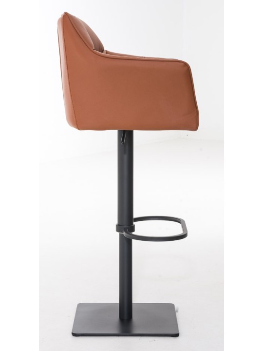 Sada 2 barových stoličiek Damaso z umelej kože, svetlohnedá