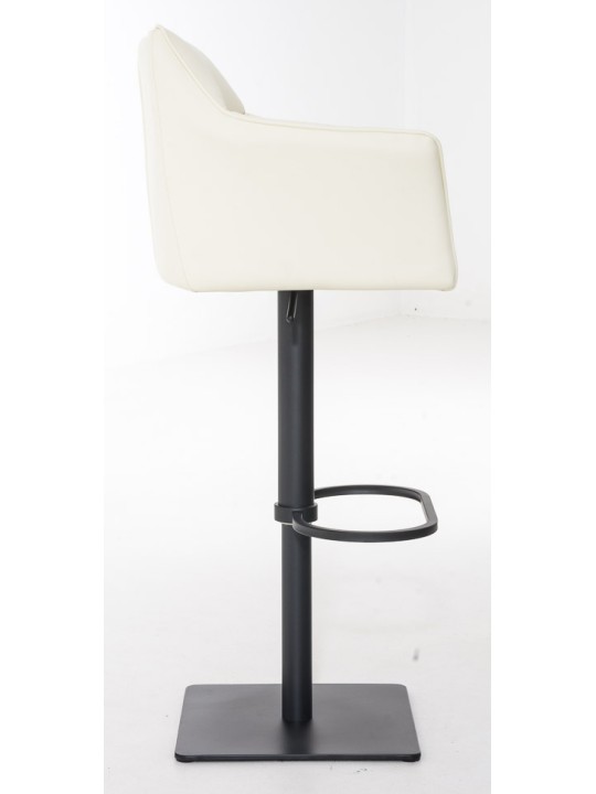 Sada 2 barových stoličiek Damaso z umelej kože, krémová