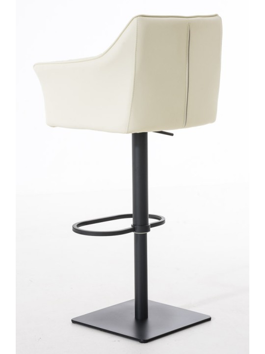 Sada 2 barových stoličiek Damaso z umelej kože, krémová