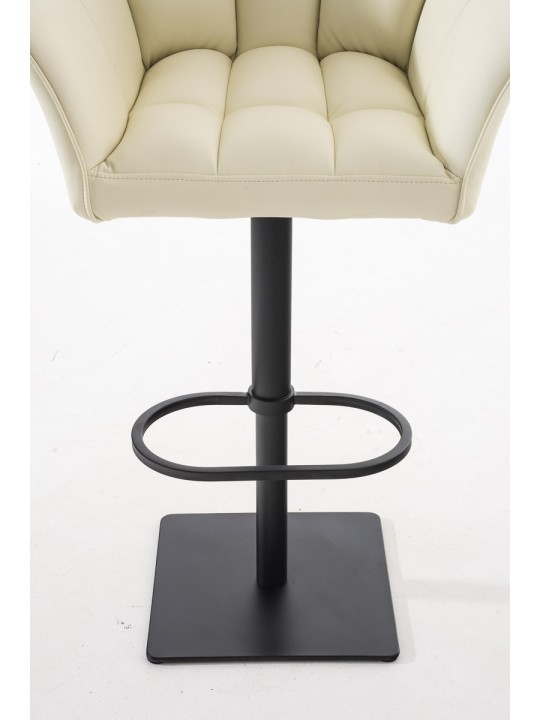 Sada 2 barových stoličiek Damaso z umelej kože, krémová