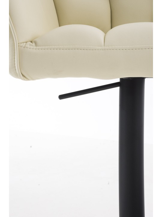 Sada 2 barových stoličiek Damaso z umelej kože, krémová