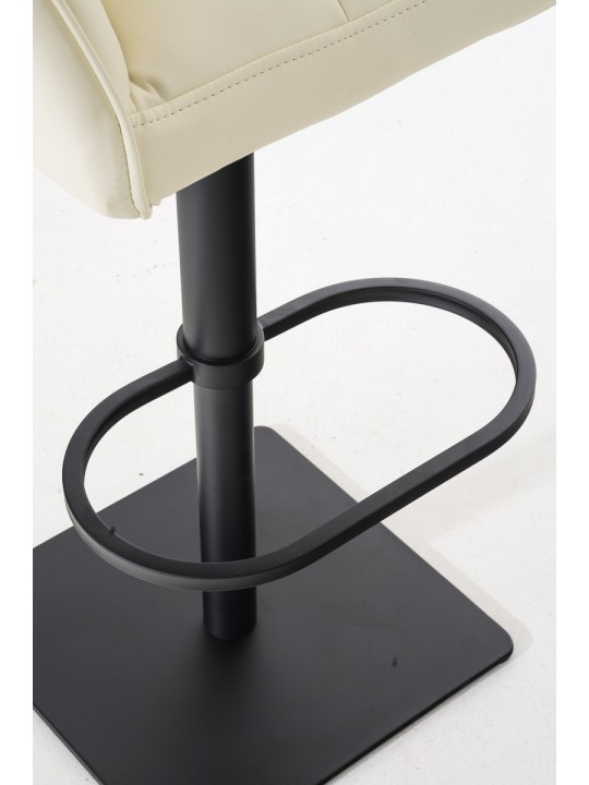 Sada 2 barových stoličiek Damaso z umelej kože, krémová