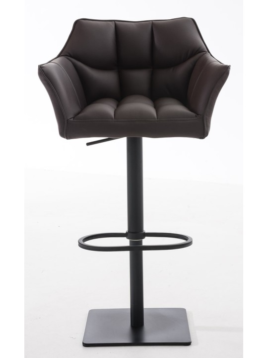 Sada 2 barových stoličiek Damaso z umelej kože, hnedá