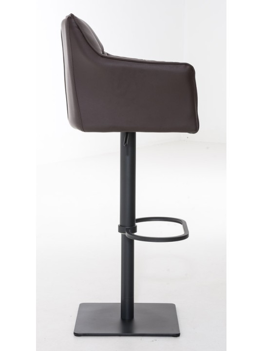 Sada 2 barových stoličiek Damaso z umelej kože, hnedá