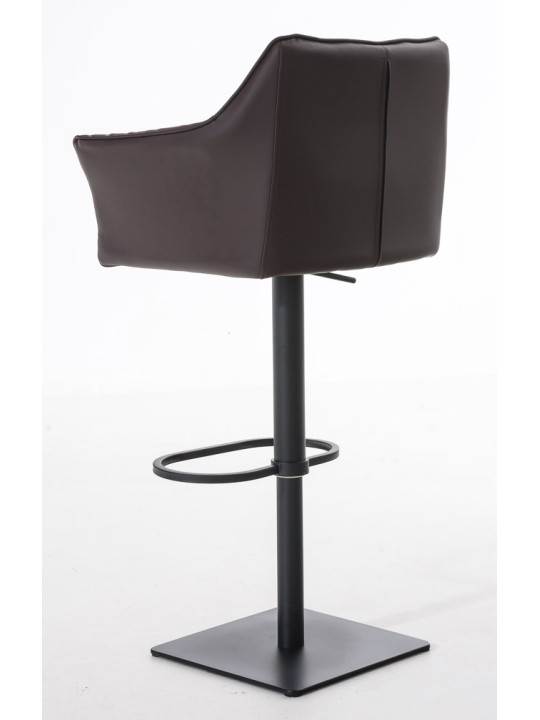 Sada 2 barových stoličiek Damaso z umelej kože, hnedá