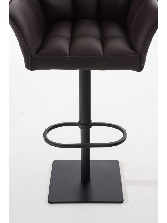 Sada 2 barových stoličiek Damaso z umelej kože, hnedá