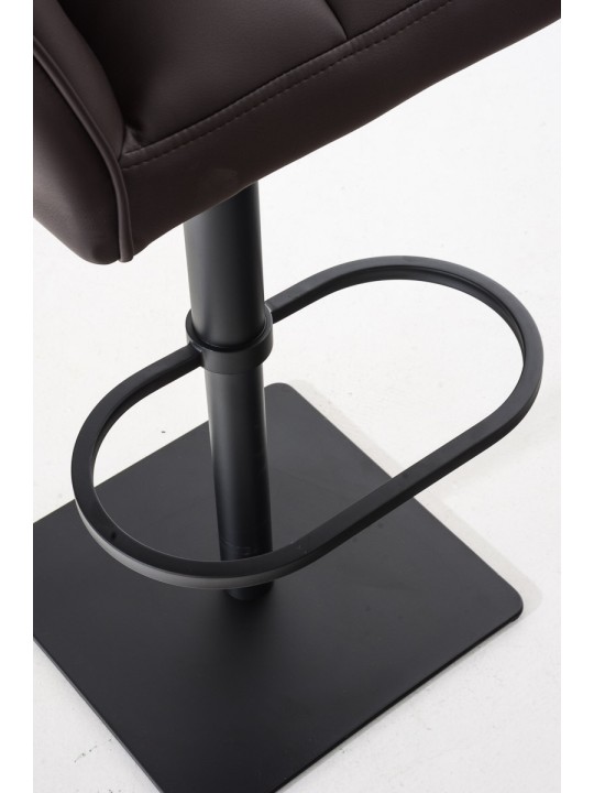 Sada 2 barových stoličiek Damaso z umelej kože, hnedá