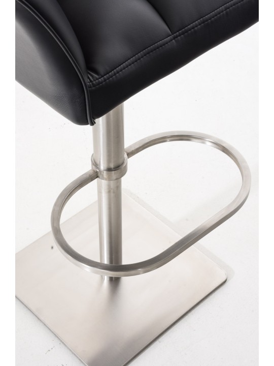 Sada 2 barových stoličiek Damaso z umelej kože nerez, čierna