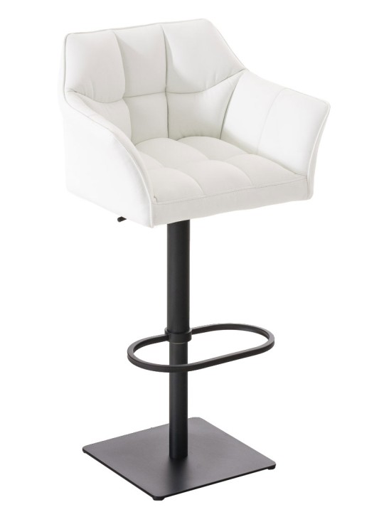 Sada 2 barových stoličiek Damaso z umelej kože, biela