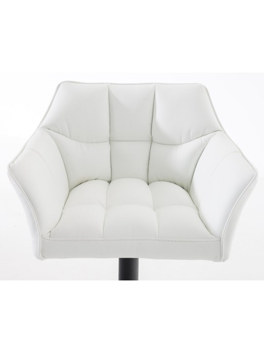 Sada 2 barových stoličiek Damaso z umelej kože, biela