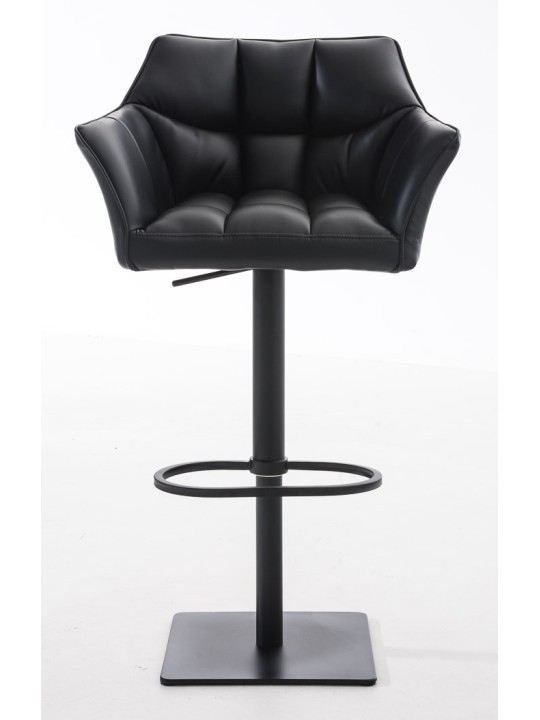 Sada 2 barových stoličiek Damaso z umelej kože, čierna