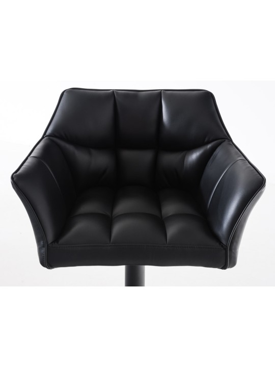 Sada 2 barových stoličiek Damaso z umelej kože, čierna