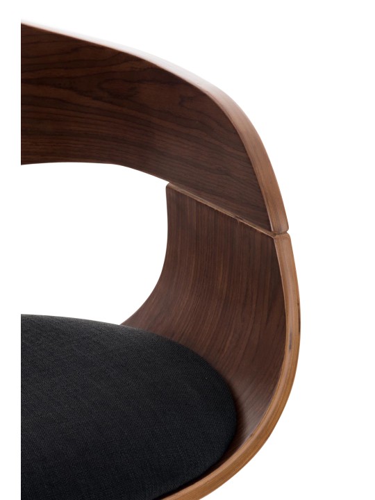 Sada 2 barových stoličiek Kingston C látka, orech/čierna